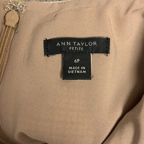 Ann Taylor dress SZ 6P fit & flare plaid Clueless vibe preppy office career - Picture 7 of 11